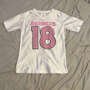 NFL Broncos Kids Pink and White Jersey